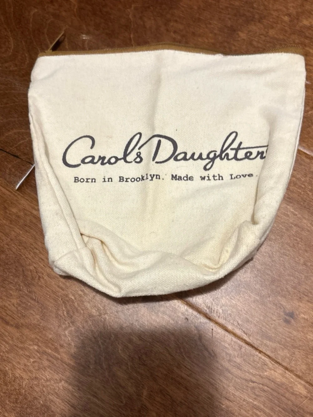 Carol's Daughter Canvas Zipper Pouch in Cream